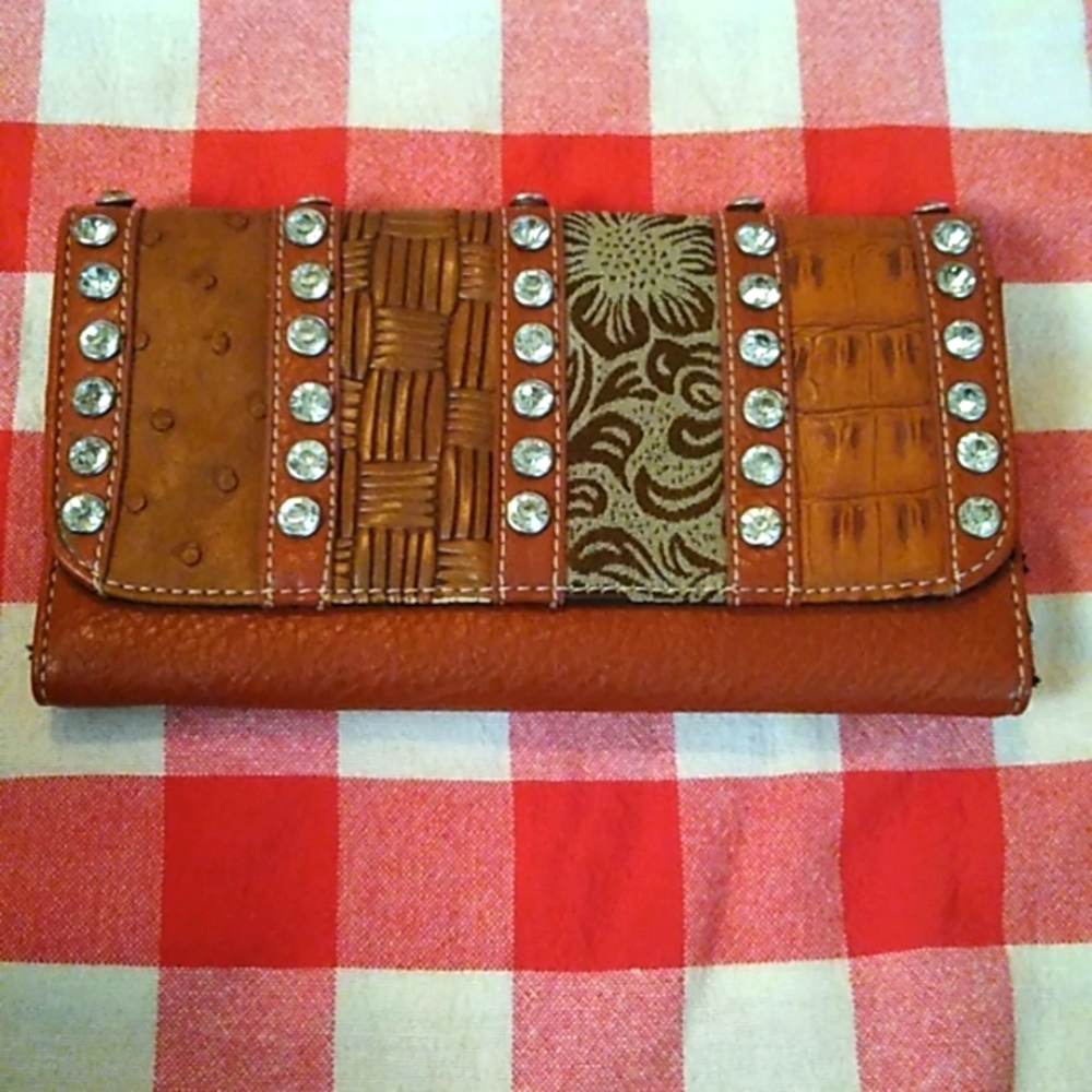 ✨Jeweled Brown Wallet